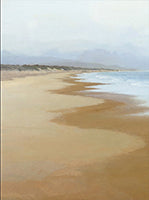 Sand Stillness Coastal Deep Painting Art - Set of 2