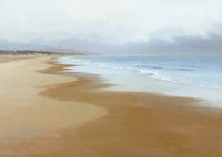 Sand Drift Coastal Deep Painting Art - Horizontal