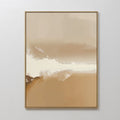 Original hand painted warm amber sandy beige abstract oil painting canvas wall art, nordic scandinavian elegant luxury modern living room home decor i