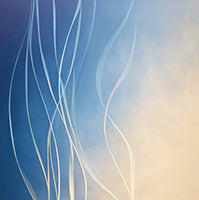 Pearl Sway Coastal Abstract Painting Art - Square