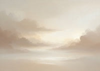 Golden Haze Atmospheric Painting Art - Horizontal