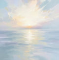 Pearl Reverie Coastal Deep Painting Art - Square
