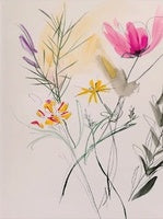 Blush Bloom Botanical Soft Painting Art - Set of 3