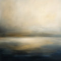 Pearl Ebb Atmospheric Painting Art - Square