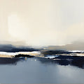 Midnight Drift Coastal Deep Painting Art - Square