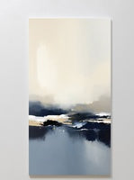Midnight Stillness Atmospheric Bare Painting Art - Vertical