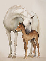 Ivory Tender Grace Classic Painting Art - Vertical