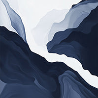 Midnight Solitude Organic Painting Art - Vertical