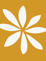 Ochre Bloom Organic Painting Art - Set of 2