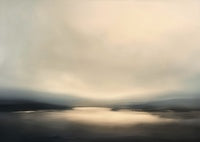 Midnight Stillness Atmospheric Warm Painting Art - Horizontal