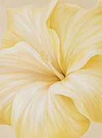 Golden Bloom Organic Soft Painting Art - Vertical