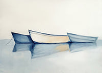 Frost Stillness Coastal Warm Painting Art - Horizontal