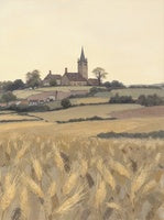 Amber Solitude Classic Painting Art - Set of 2