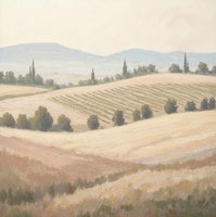 Sienna Stillness Organic Painting Art - Square