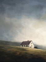 Slate Solitude Atmospheric Painting Art - Set of 2