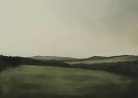 Sage Solitude Atmospheric Deep Painting Art - Horizontal
