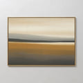 Original hand painted amber gold grey abstract landscape oil painting canvas wall art, nordic scandinavian elegant minimalist luxury modern home decor