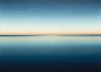 Midnight Stillness Coastal Pure Painting Art - Horizontal