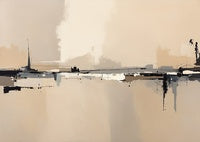 Linen Stillness Atmospheric Painting Art - Horizontal