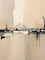 Sand Stillness Abstract Deep Painting Art - Vertical