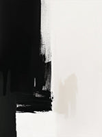 Onyx Silence Monochrome Painting Art - Square