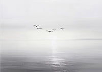 Mist Solitude Coastal Rich Painting Art - Horizontal