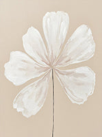 Pearl Bloom Organic Deep Painting Art - Vertical