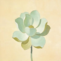Sage Bloom Botanical Soft Painting Art - Square