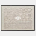 Original hand painted ivory beige textured circle dot pattern abstract oil painting canvas wall art nordic scandinavian minimalist eleg