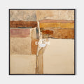 Original hand painted sienna ochre abstract oil painting canvas wall art, nordic scandinavian elegant luxury modern living room home de