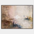 Original hand painted blush brown abstract oil painting canvas wall art, nordic scandinavian elegant luxury modern living room interior