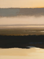 Golden Ebb Atmospheric Painting Art - Set of 2