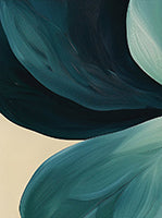Teal Reverie Botanical Soft Painting Art - Set of 2
