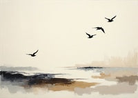Mist Solitude Coastal Fine Painting Art - Horizontal
