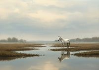 Mist Solitude Atmospheric Pure Painting Art - Horizontal