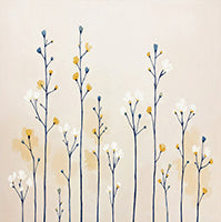 Golden Bloom Botanical Bold Painting Art - Square
