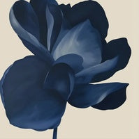Midnight Bloom Botanical Cool Painting Art - Square