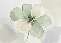 Sage Whisper Organic Painting Art - Horizontal