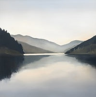 Mist Stillness Atmospheric Fine Painting Art - Square