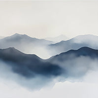 Midnight Reverie Atmospheric Deep Painting Art - Vertical
