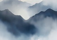Midnight Haze Atmospheric Painting Art - Horizontal