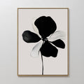 Original hand painted black white abstract floral oil painting canvas wall art, nordic scandinavian minimalist elegant luxury modern home decor interi