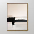 Hand painted original black beige abstract oil painting canvas wall art, bold brushstrokes nordic scandinavian elegant luxury minimalist modern home d