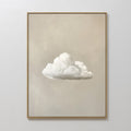 Original hand painted white cloud beige oil painting canvas wall art, nordic scandinavian minimalist elegant luxury modern living room home decor