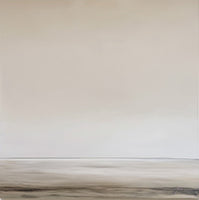 Linen Ebb Organic Painting Art - Vertical