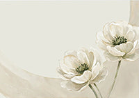 Ivory Bloom Botanical Deep Painting Art - Horizontal