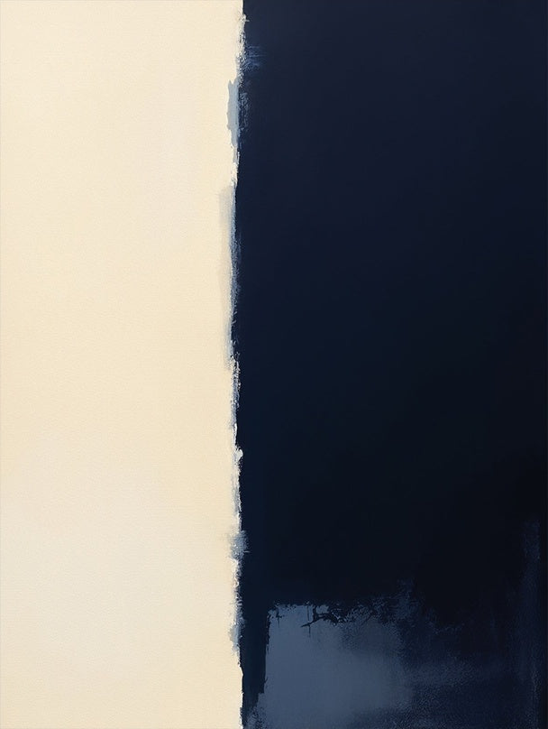 Midnight Silence Abstract Pure Painting Art - Vertical