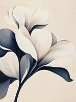 Midnight Bloom Botanical 9 Painting Art - Set of 2