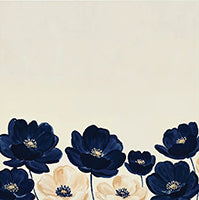 Midnight Bloom Botanical 10 Painting Art - Square