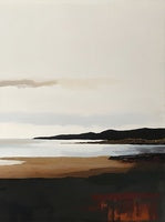 Amber Stillness Coastal Deep Painting Art - Set of 2